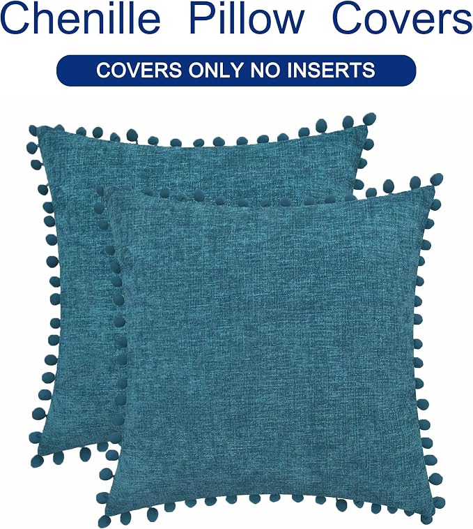 CaliTime Throw Pillow Covers Decorative 18 X 18 Inches Pack of 2 Cozy Solid - Image 6