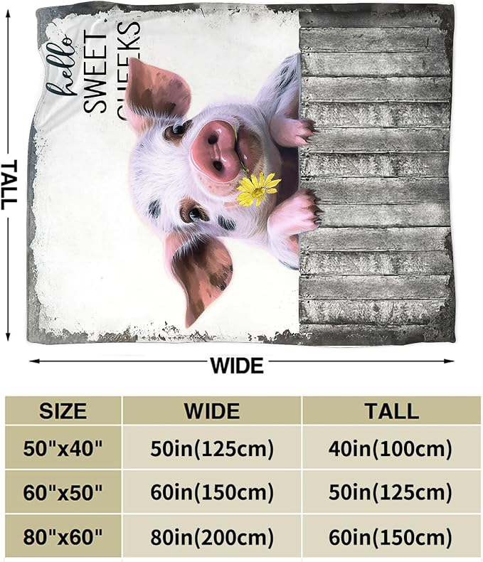 Funny Pig Farm Throw Blanket - Image 5
