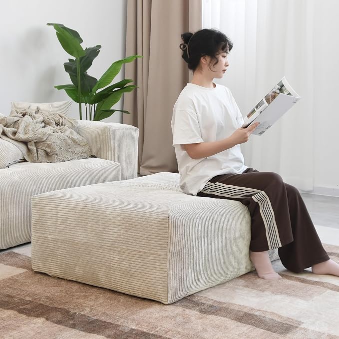 JACH Corduroy Sectional Couches - Image 4