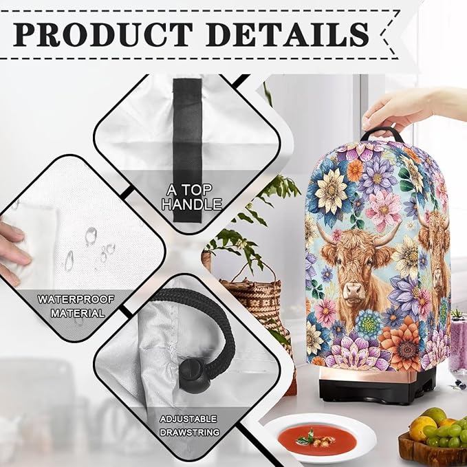 Kitchen Countertop Blender Cover Appliance Dust Protection Anti Fingerprint - Image 5