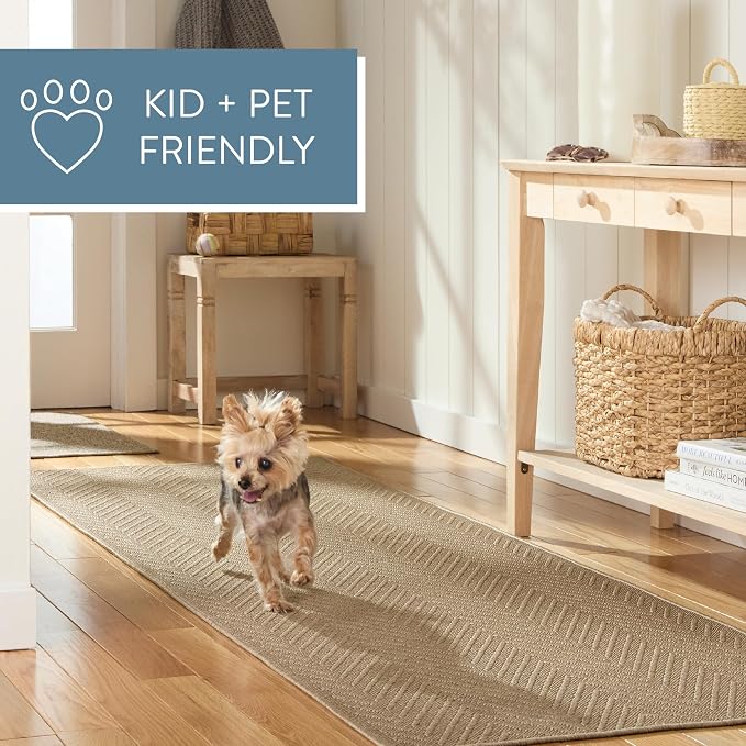 TOWN & COUNTRY BASICS Pax Herringbone Textured Solid Everwash® Washable Runner - Image 8