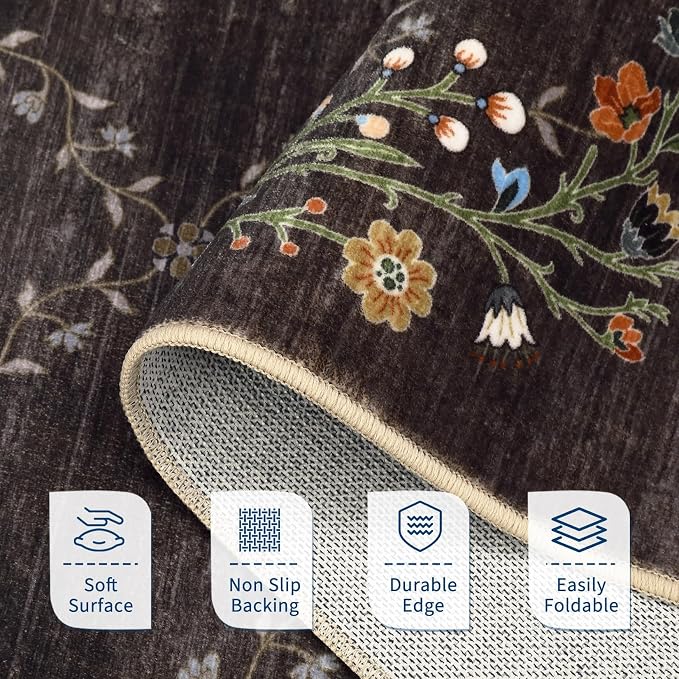 GarveeHome 2x6 Washable Floral Runner Rugs - Image 6