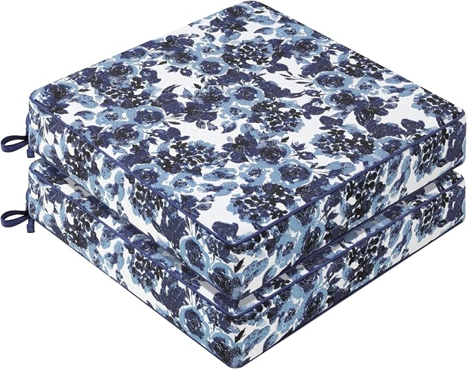 Favoyard Outdoor Chair Cushion 24 x 24 x 4 In Waterproof Pattern Fade Resistant by OutdoorFurnitureAccessories
