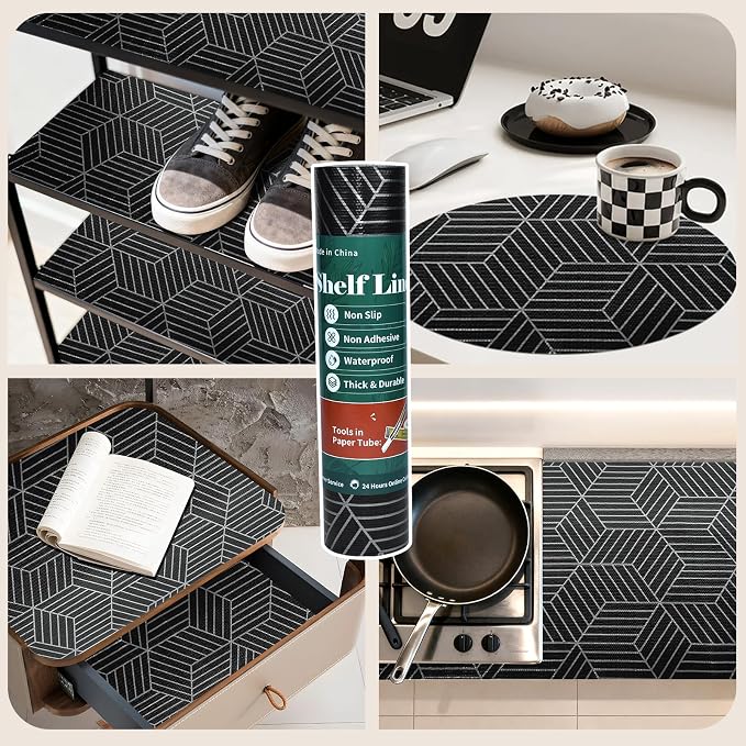 Shelf Liners for Kitchen Cabinets 12in x 20FT, Non Adhesive Cabinet Liner - Image 9