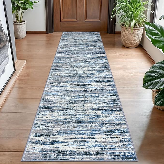 Modern Abstract Hallway Runner Rug by lansny