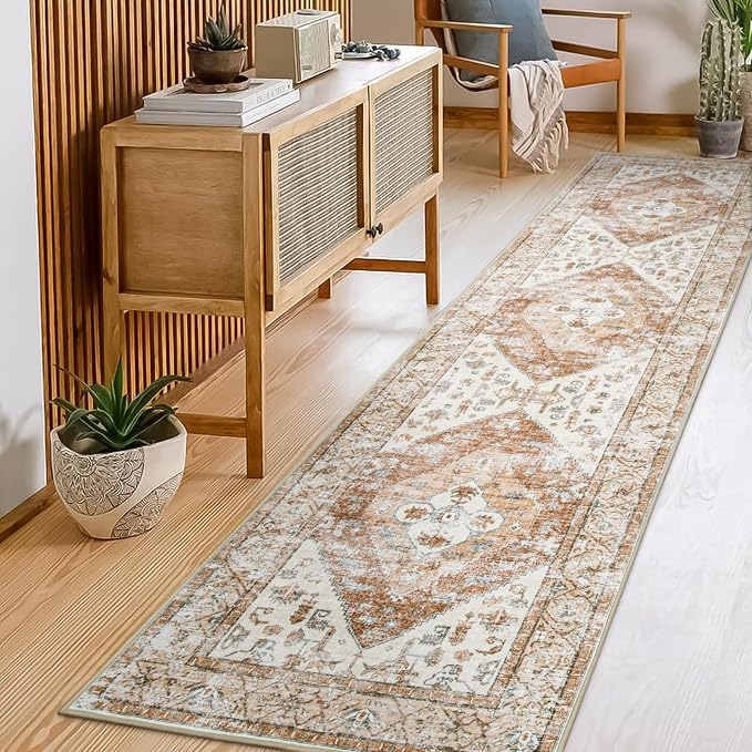 Lahome Boho Carpet Runners for Hallway 2x10 Washable Non-Slip Runner Rug by Lahome