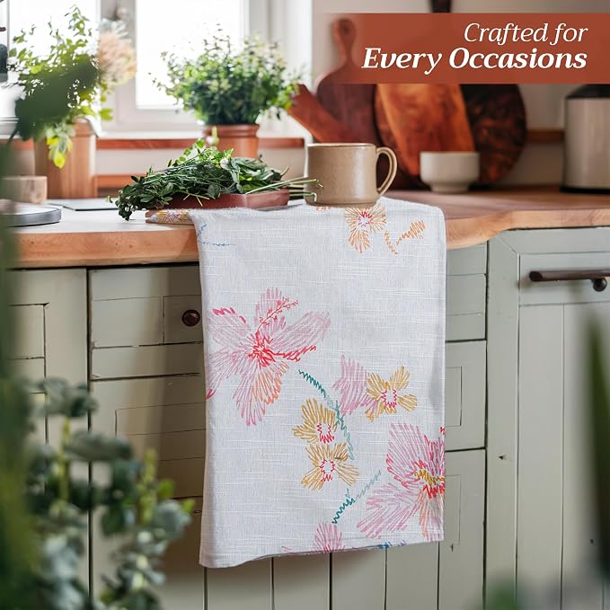 Maison d' Hermine Kitchen Towels Set of 2 100% Cotton 27.50" x 20" Reusable - Image 5
