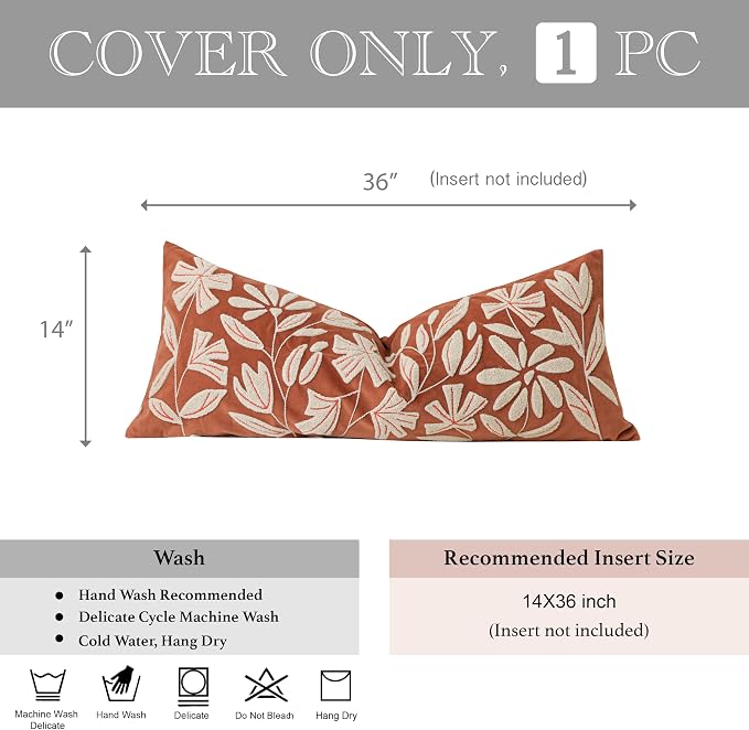 BlissBlush Fall Throw Pillow Cover 14x36 Long Lumbar Throw Pillow - Image 5