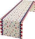 4th of July Table Runner, America Memorial Day Independence Day Stripe Stars by Unknown