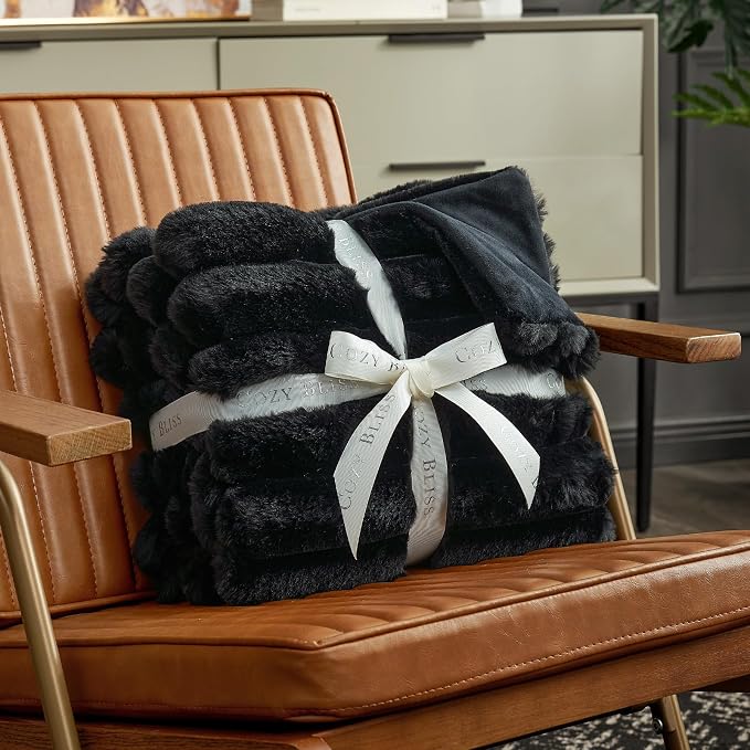 Cozy Bliss Faux Fur Throw Blanket - Image 3