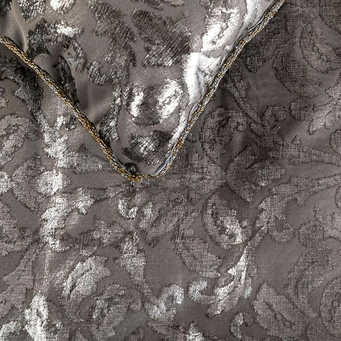 The HomeCentric Silver Bed Runner, King Size 90"x18" Decorative Bed Runner - Image 3