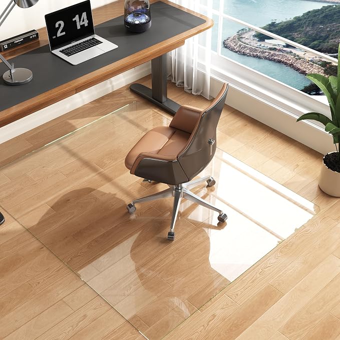 Antok Tempered Glass Chair Mat, Heavy Duty 0.2" Desk Chair Mat - Image 9