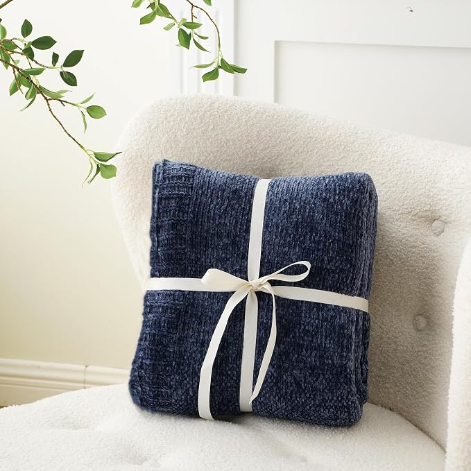 BATTILO HOME Navy Throw Blanket - Image 9