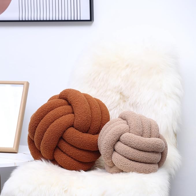 Petrella Knot Pillow Ball Round Throw Pillows Home Decor Cushion Decorative - Image 5