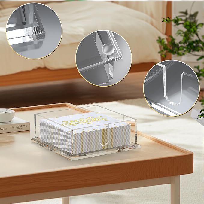 Napkin Holder for Table, Acrylic Napkin Paper Towel Holder for Kitchen - Image 3