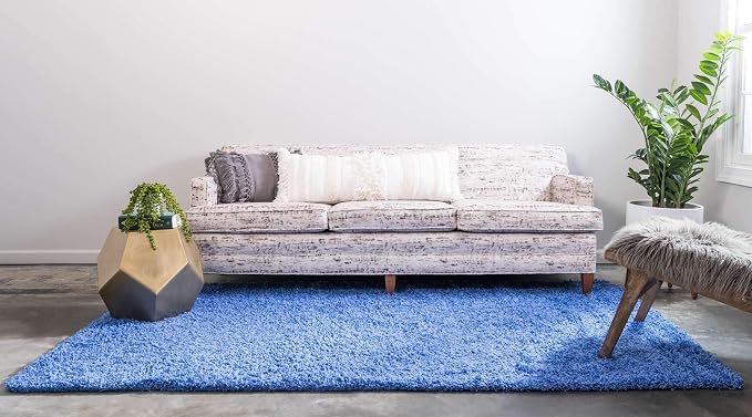 Unique Loom Solid Shag Collection Area Rug - Image 3
