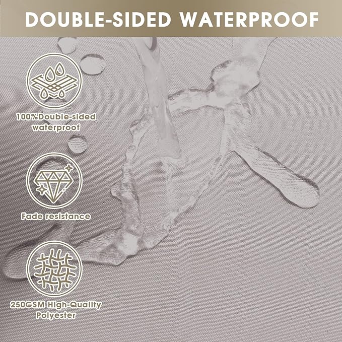 Outdoor Seat Cushion Set 22 x 22 In, Water-Resistant & Fade-Resistan, Patio - Image 4