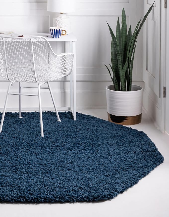 Unique Loom Solid Shag Collection Area Rug - Image 3