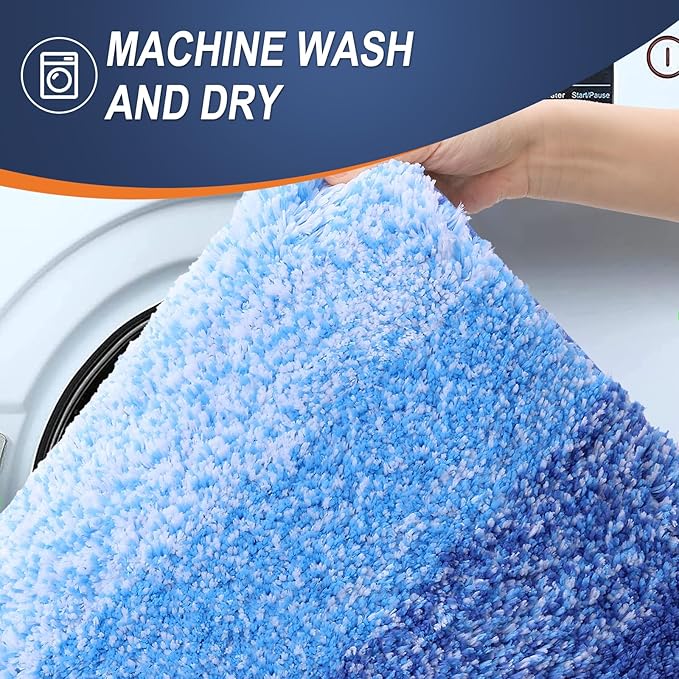 OLANLY Bathroom Runner Rugs 47x24, Extra Soft Absorbent Microfiber Bath Rugs - Image 5