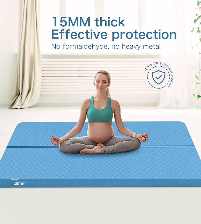 nuveti Large Exercise Mat - 15mm/20mm/30mm Thick Yoga Mat | Workout Mat - Image 7