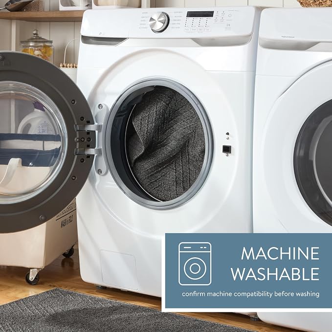 TOWN & COUNTRY BASICS Pax Herringbone Textured Solid Everwash® Washable Area Rug - Image 7
