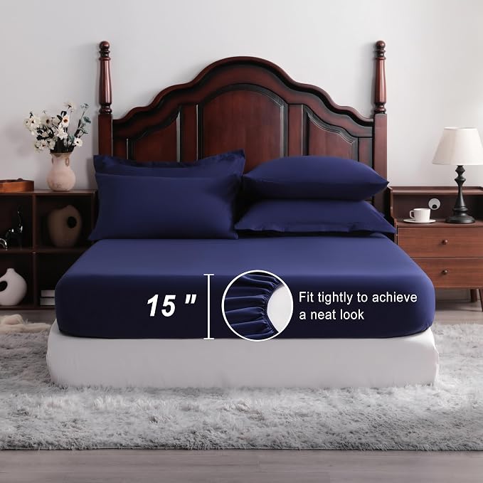NTBAY King Comforter Set with Sheets, 7 Pieces Soft and Breathable King Bedding - Image 3