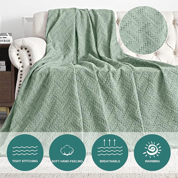 MYSKY HOME Couch Cover Sage Green Sofa Covers, Sectional Couch Covers - Image 3
