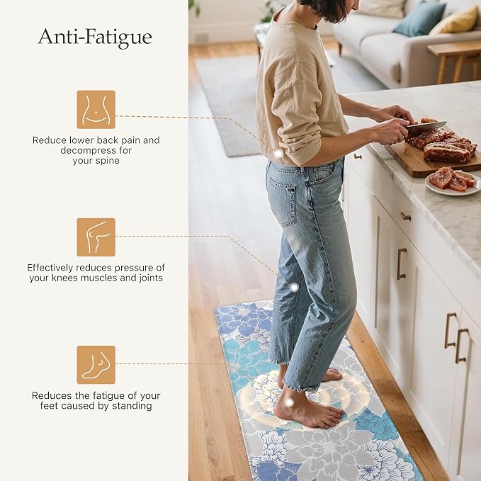 GENIMO Kitchen Mats for Floor, Kitchen Rugs Non Slip Washable Sets of 2 - Image 3