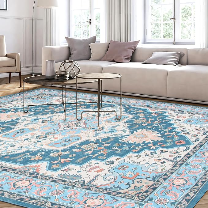 WILLSUN Washable Area Rugs, 8x10 Non-Slip Boho Large Area Rugs - Image 8