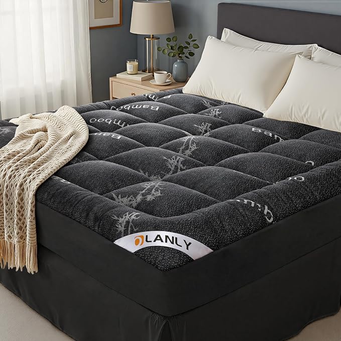 OLANLY Twin Mattress Topper – Viscose Made from Bamboo, Cooling Soft Twin by OLANLY
