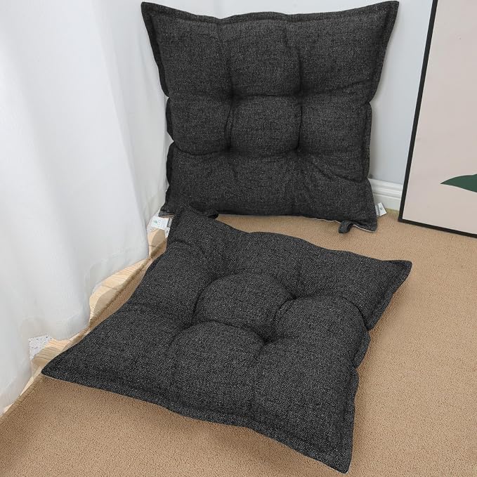 SINSOSSO Large Floor Pillows 22", Thickened Bite-Size Memory Foam Square by SINOSSO