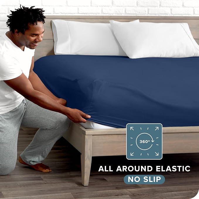 Bare Home Fitted Bottom Sheet Twin XL Size - Image 3