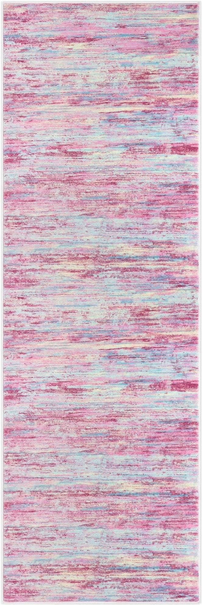 2x6 Modern Abstract Runner Rug for Hallways, Non-Shedding Washable Rug for - Image 8
