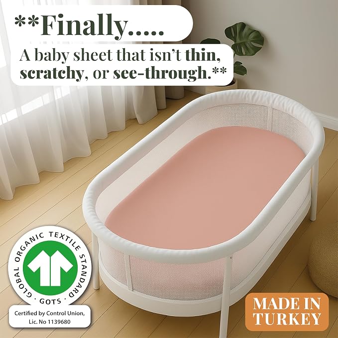 GOTS 100% Organic Bassinet Sheets - Image 2