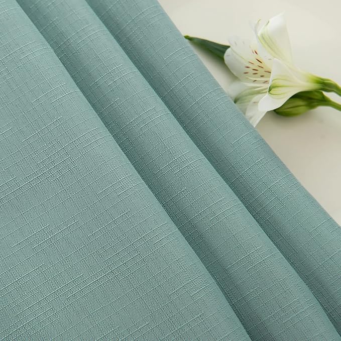 maxmill Faux Linen Textured Rectangle Tablecloth Water Resistant Wrinkle Free - Image 8