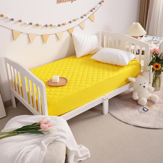 NTBAY 2 Pack Waterproof Mini Crib Mattress Protector, Quilted 24"x38" Fitted - Image 7