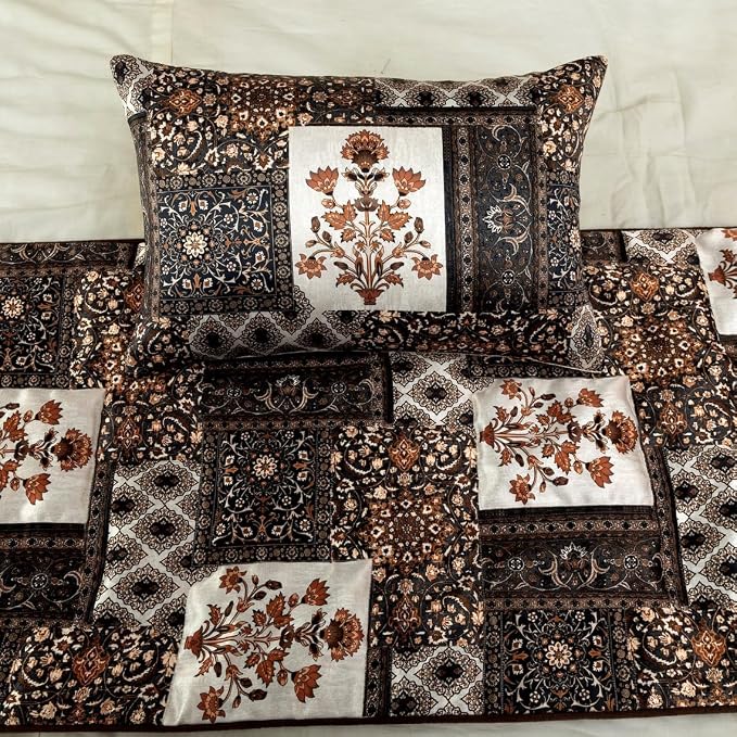 The HomeCentric King/Queen/Twin Brown Decorative King 90"x18" Bed Runner - Image 5