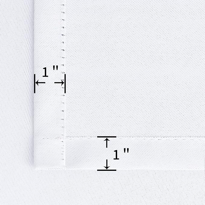 BGment Pure White Curtains 40 Inches Length - Image 7