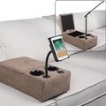 Removable Sofa Armrest with Cup Holder, PU Leather Multifunctional Couch Caddy by beyondSMART