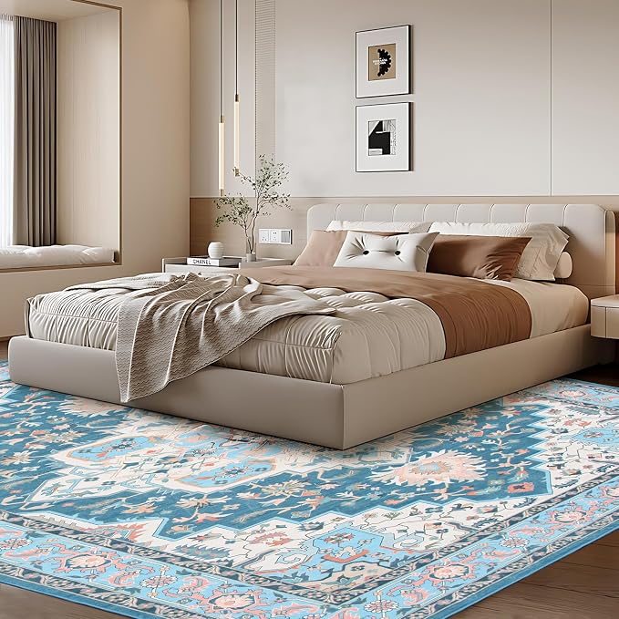 WILLSUN Washable Area Rugs, 8x10 Non-Slip Boho Large Area Rugs - Image 2