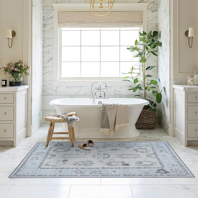Fame Living Cream Beige Oushak Rug, Area Rugs - Image 9