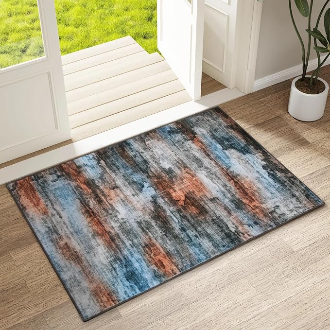WILLSUN Washable Area Rugs, 2x3 Non-Slip Boho Small Area Rugs - Image 2