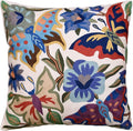 Butterfly Floral Decorative Pillow Cover Moth Botanical Flower Pillowcase Couch by Kashmir+Designs