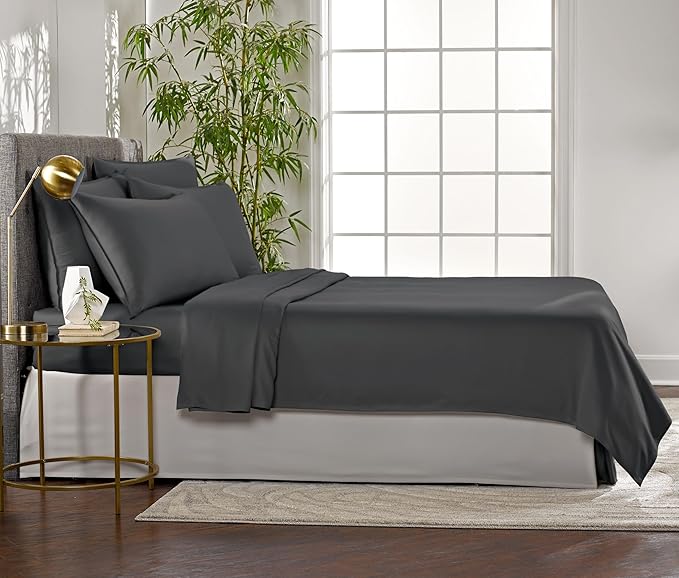 Pure Bamboo Twin Sheets, Genuine 100% Organic Viscose Derived from Bamboo Bed - Image 4