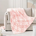 WRENSONGE Checkered Throw Blanket Blossom Smiling Face Soft Cozy Fluffy Warm by WRENSONGE