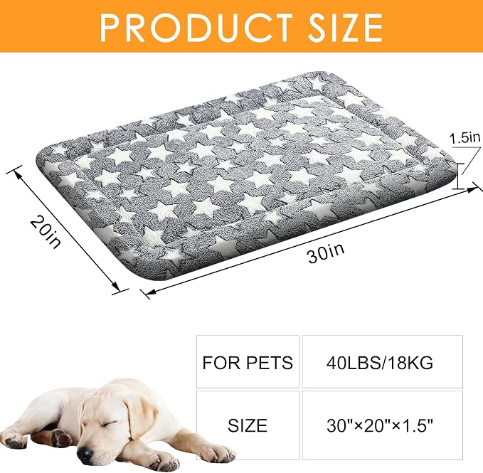 Washable Dog Bed Plush Orthopedic Outdoor Crate Mat - Image 7
