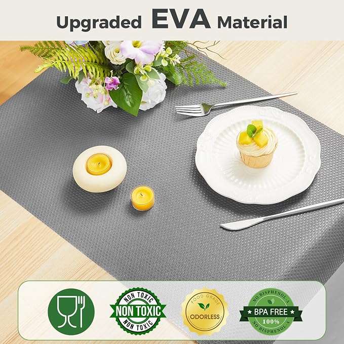 100% EVA Shelf Liner for Kitchen Cabinet, Dresser Pantry Bathroom Refrigerator - Image 3