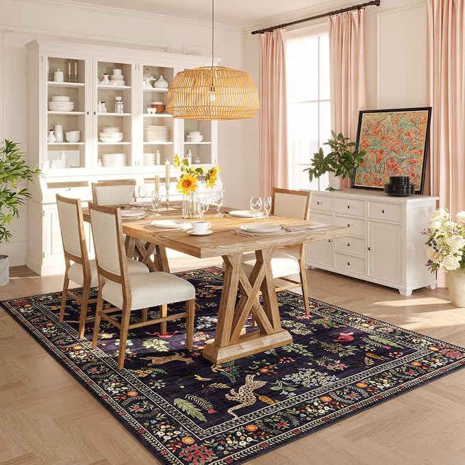 Rugcomf Area Rugs 8x10 Rug for Living Room Clearance Washable Boho Area Rug Non - Image 4
