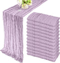 12 Pack 10Ft Cheesecloth Table Runner 35x120 Inch Boho Gauze Table Runner by Fivenl