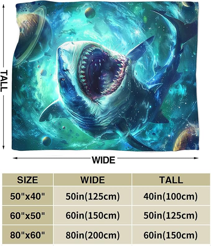 Funny Shark Throw Blanket - Image 5